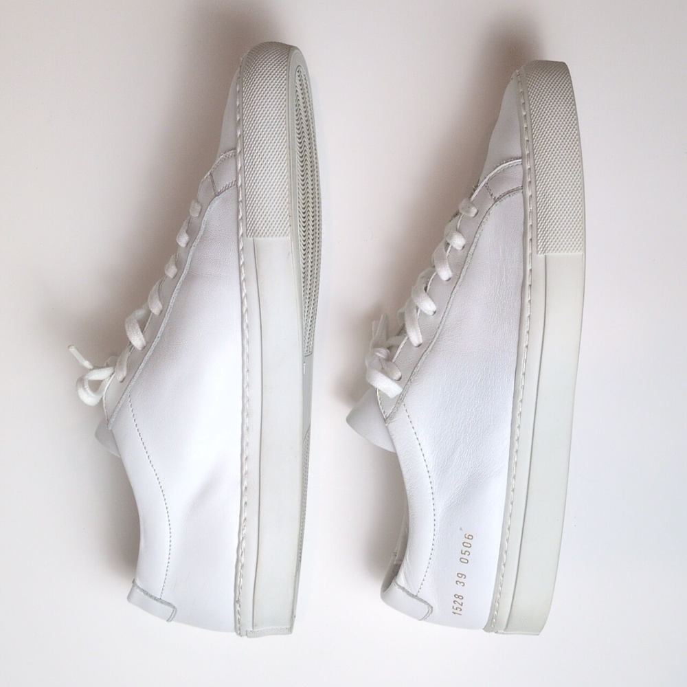 Common Projects Achilles Sneakers in White Leather Size EU 39 US Women's 9 - Picture 6 of 17